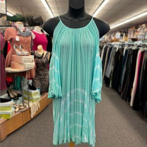 Charlie Paige Ladies S/M Teal tie dye beachy dress